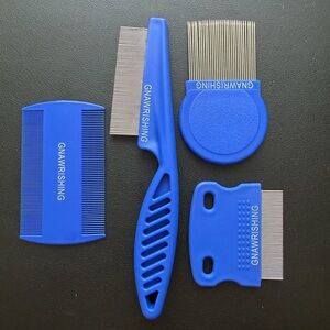 GNAWRISHING 4-Piece Pet Grooming Comb Set (New)